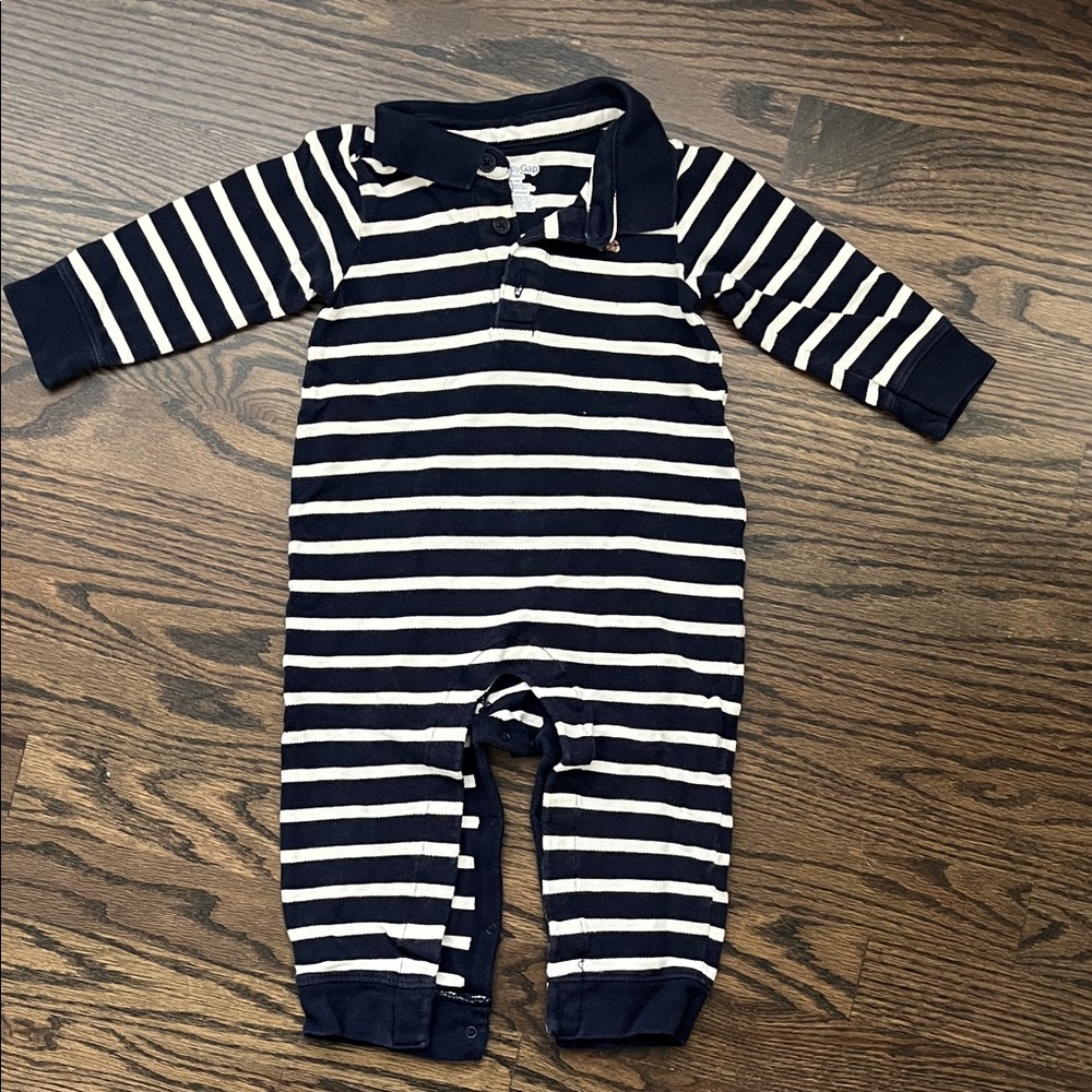 GAP Striped Navy and White Kids One Piece